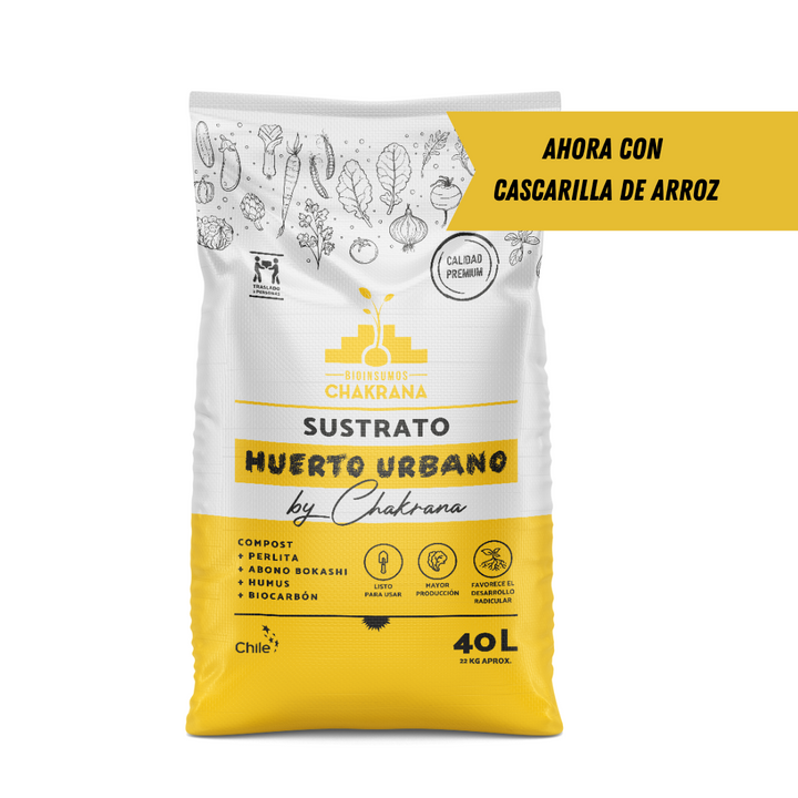 Sustrato Huerto Urbano Cascarilla 40L